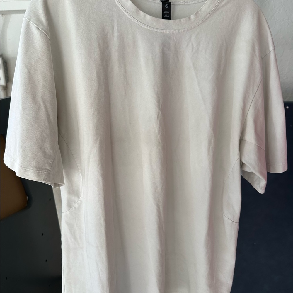 White Crew Neck T-Shirt Lululemon Men’s Large